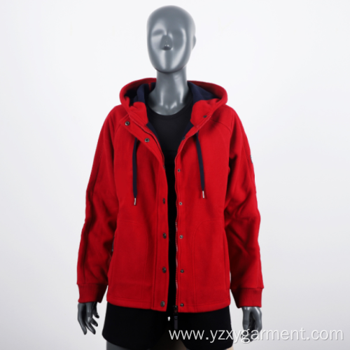 Red Women's Hooded Sweater